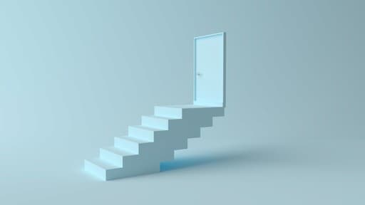 Stairs representing business growth and progression